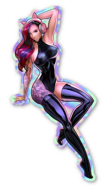 Latex Gamer Star Sticker