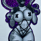Harness Purple Glitter Sticker